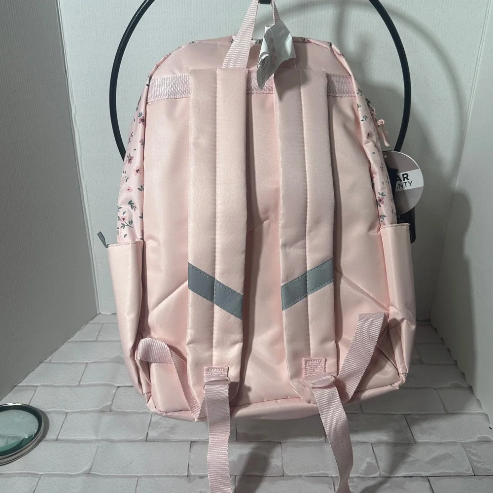Locker Club Pink Floral Backpack Headphones and Pencil Case 3‎ Piece Set New